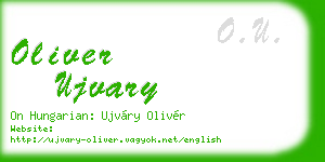 oliver ujvary business card
